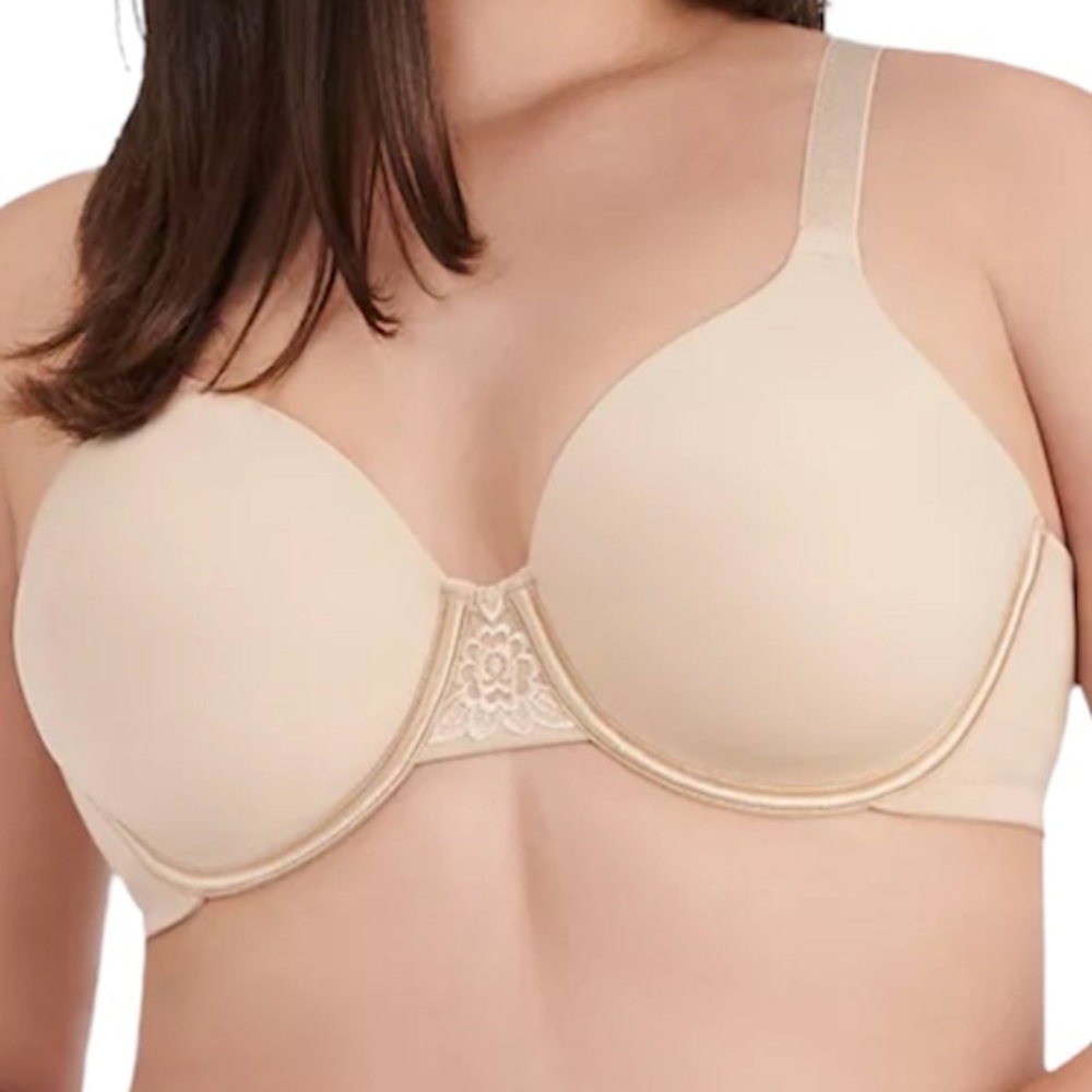 NEW Vanity Fair Beauty Back Smoothing Full-Figure Contour Bra 76380 Neutral 44D